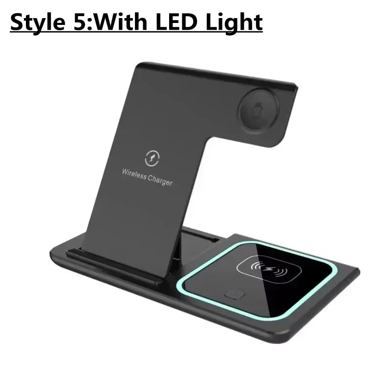 Station de charge sans fil pliable 3-en-1